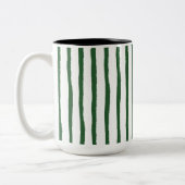 Tasse 2 Couleurs Vert bande minimale (Gauche)