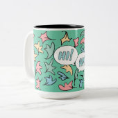 Tasse 2 Couleurs Vert Feuille Pastel (Devant gauche)