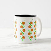 Tasse 2 Couleurs Vert orange Abstrait (Devant droit)