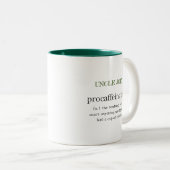 Tasse 2 Couleurs Vert processeur personnalisé (Devant droit)