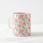 Tasse 2 Couleurs Vert rose pastel (Devant gauche)