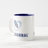 Tasse 2 Couleurs Verticale de logo de LiveJournal (Devant gauche)