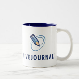 Tasse 2 Couleurs Verticale de logo de LiveJournal