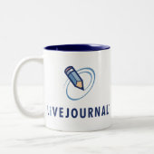 Tasse 2 Couleurs Verticale de logo de LiveJournal (Gauche)