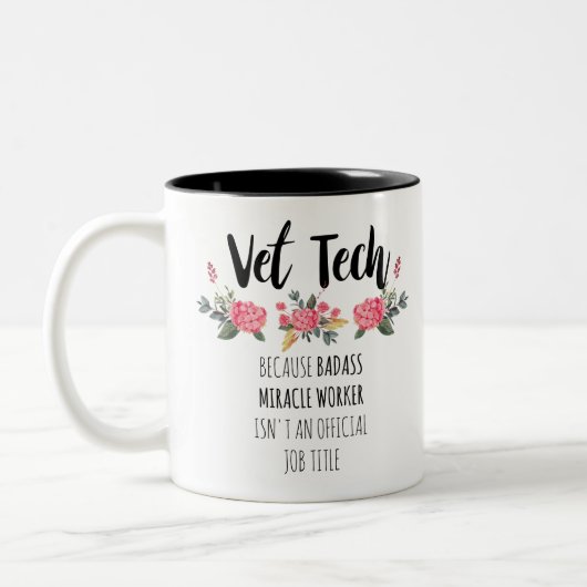 Tasse 2 Couleurs Vet Tech Gratitude Appréciation Merci Cadeau (Gauche)
