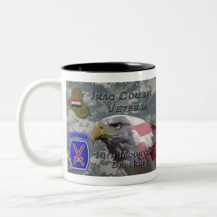 Tasse 2 Couleurs Vétéran de combat de la 10e division de montagne e