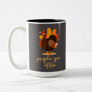 Tasse 2 Couleurs Vétéran de la Fête de Thanksgiving au Pumpkin Spic
