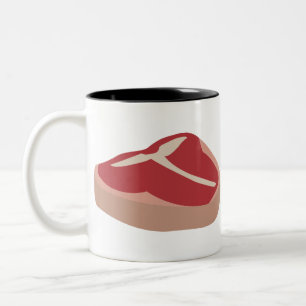 Tasse 2 Couleurs Viande Steak cru Protéine fraîche Porc Chop Beefst