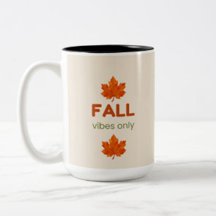 Tasse 2 Couleurs Vibes d'Automne Uniquement Design Automnal Cosy
