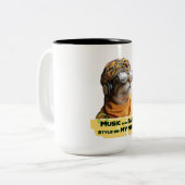 Tasse 2 Couleurs Vibes de Chat Cool (Devant gauche)