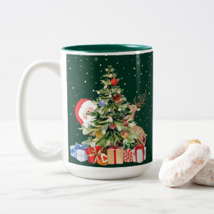 Tasse 2 Couleurs Vibes de Noël élégantes