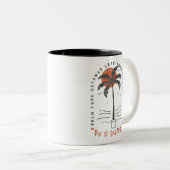 Tasse 2 Couleurs Vibes de plage Tropical Palm Tree Summer Sun Retro (Devant droit)