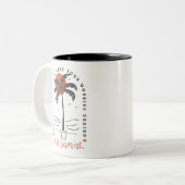 Tasse 2 Couleurs Vibes de plage Tropical Palm Tree Summer Sun Retro (Devant gauche)