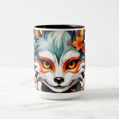 Tasse 2 Couleurs Vibes Fox : Art d'automne intemporel (Centre)