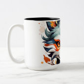 Tasse 2 Couleurs Vibes Fox : Art d'automne intemporel (Gauche)
