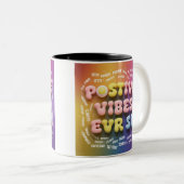 Tasse 2 Couleurs "Vibes positives dans chaque sip" (Devant droit)