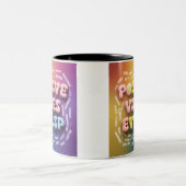 Tasse 2 Couleurs "Vibes positives dans chaque sip" (Centre)