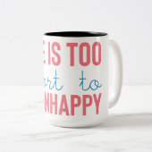 Tasse 2 Couleurs Vibes positives | Devis motivationnel (Devant droit)