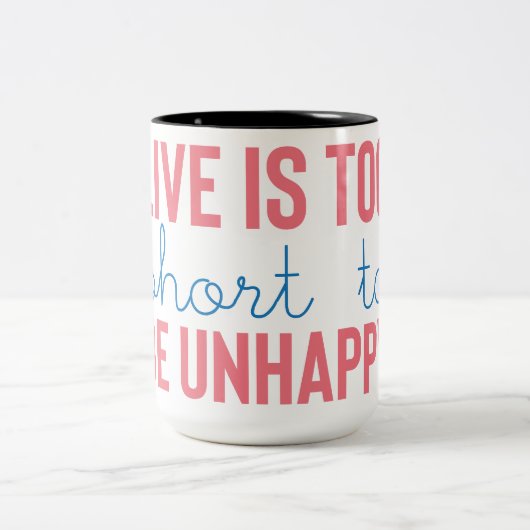 Tasse 2 Couleurs Vibes positives | Devis motivationnel (Centre)