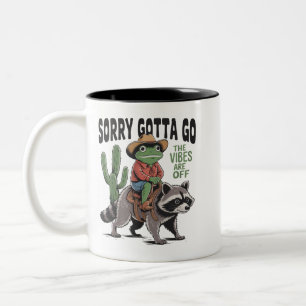 Tasse 2 Couleurs Vibes sont gâchées Désolé Faut que je parte Grenou