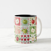 Tasse 2 Couleurs "Vibrant café à thème Apple" (Devant droit)