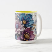Tasse 2 Couleurs Vibrant Floral Artwork (Devant droit)