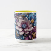 Tasse 2 Couleurs Vibrant Floral Artwork (Centre)