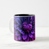 Tasse 2 Couleurs Vibrant Fractal Blossom Art (Devant gauche)