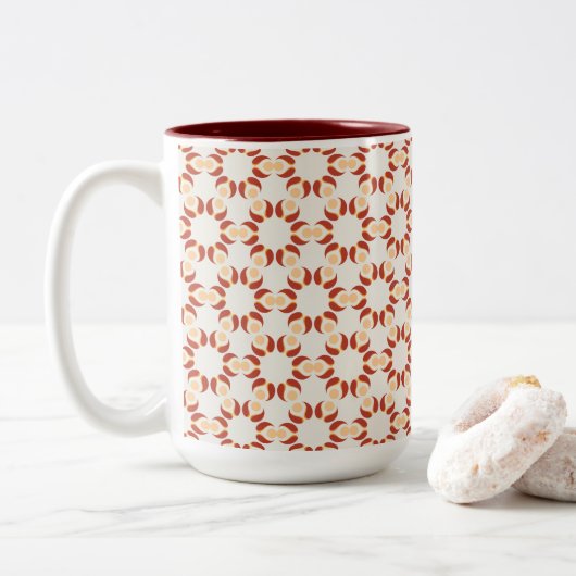 Tasse 2 Couleurs Vibrant Geometric Pattern (Avec donut)