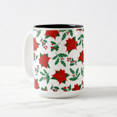 Tasse 2 Couleurs Vibrant Xmas Floral (Devant gauche)