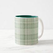 Tasse 2 Couleurs Vichy vert sauge clair (Devant droit)
