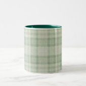 Tasse 2 Couleurs Vichy vert sauge clair (Centre)