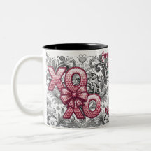 Victorien Romantique Floral Coeur Saint-Valentin 