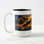 Tasse 2 Couleurs Vidéaste en action (Gauche)