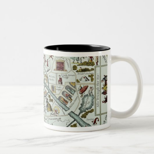 Tasse 2 Couleurs Vie de Berlin et plan d'amusement (Droit)