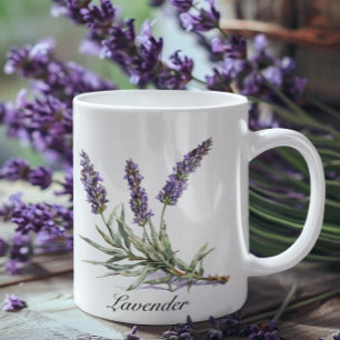 Tasse 2 Couleurs Vie de plantes : Lavande, personnalisable