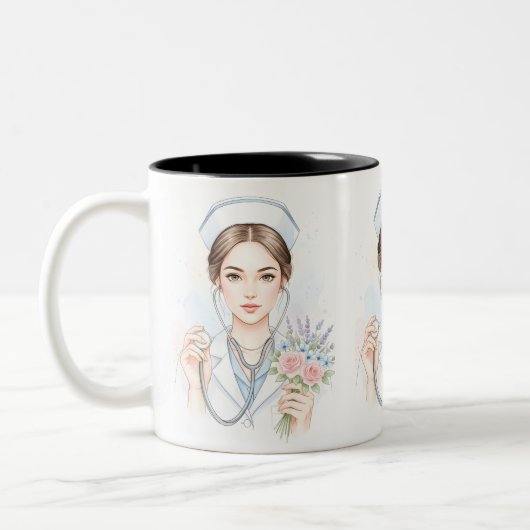 Tasse 2 Couleurs Vie d'infirmière – Force douce (Gauche)