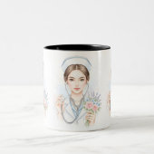 Tasse 2 Couleurs Vie d'infirmière – Force douce (Centre)