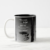 Tasse 2 Couleurs Vie et valeurs, Existentialisme illustré citation (Gauche)