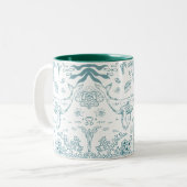 Tasse 2 Couleurs Vie marine à main (Devant gauche)