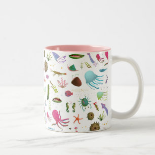 Tasse 2 Couleurs Vie marine colorée