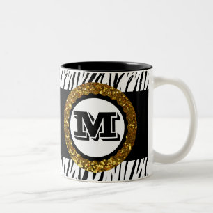 Tasse 2 Couleurs Vie sauvage audacieuse et sophistiquée or noir et 