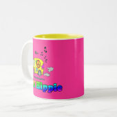 Tasse 2 Couleurs Vieil autobus hippie (Devant gauche)