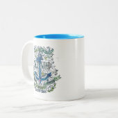 Tasse 2 Couleurs Vieille affiche d'Ancre de marin (Devant gauche)