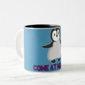 Tasse 2 Couleurs Viens me voir, Bro Penguin (Devant gauche)