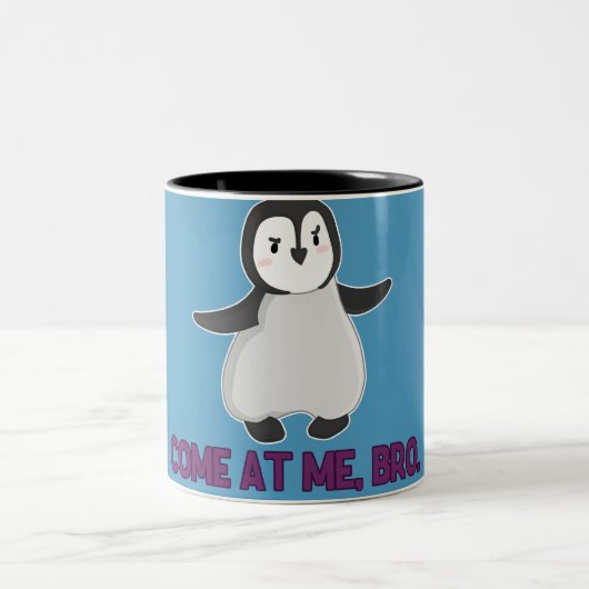 Tasse 2 Couleurs Viens me voir, Bro Penguin (Centre)