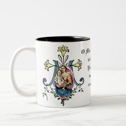 Tasse 2 Couleurs Vierge catholique Marie Jésus Prière religieuse (Gauche)