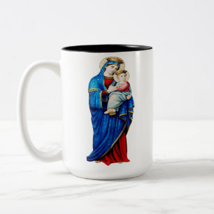 Tasse 2 Couleurs Vierge Marie avec Bébé Jésus