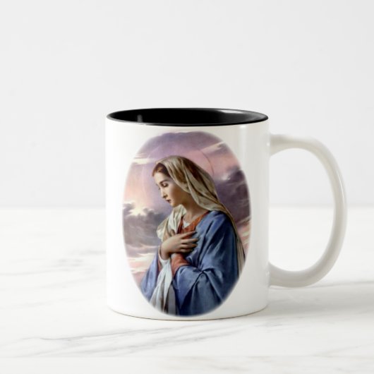 Tasse 2 Couleurs Vierge Marie béni - mère de Dieu (Droit)