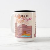 Tasse 2 Couleurs Vietnam Travel Art (Devant gauche)